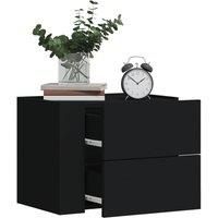 Berkfield Home Wall-mounted Bedside Cabinets 2 pcs Black 45x30x35 cm | Size: 45 x 30 x 35 cm