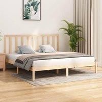 Bed Frame Solid Wood Pine 200x200 cm