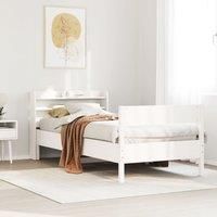 Berkfield Home Bed Frame without Mattress White 100x200 cm Solid Wood Pine