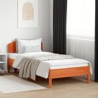 Berkfield Home Bed Frame without Mattress Wax Brown 100x200 cm Solid Wood Pine