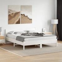 Berkfield Home Bed Frame without Mattress White 180x200 cm Super King Solid Wood Pine