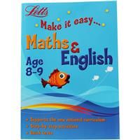 MATHS AND ENGLISH KEY STAGE 2, AGE 8-9 ACTIVITY BOOK STUDY GUIDE BY LETTS - NEW