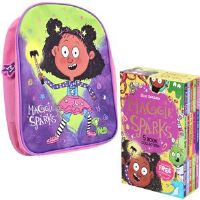 Maggie Sparks Exclusive Bundle: 5 Books Collection Box Set & Maggie Sparks Backpack: Children's Nursery Pink & Purple School Bag - Ages 3-7 Sweet Cherry Publishing
