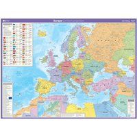 Map of Europe Poster | Laminated | Ordnance Survey Wall Map | Education Supplies | Geography | 123.5cm (w) x 91.2cm (h): Lambert projection (OS Wall Map)