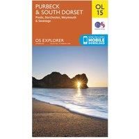 Ordnance Survey Explorer OL 15 Purbeck and South Dorset, Orange/D