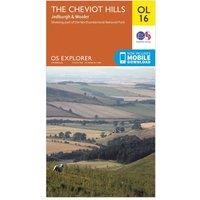 OS Explorer OL16 The Cheviot Hills, Jedburgh & Wooler (OS Explorer Map)