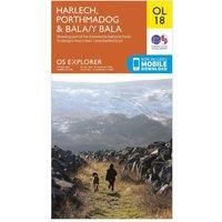 Ordnance Survey Explorer OL 18 Harlech, Porthmadog & Bala Map, Orange