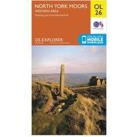 Ordnance Survey Explorer OL 26 North York Moors Map (Western Area), Orange/D