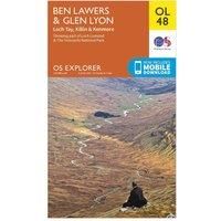 Ordnance Survey Explorer OL 48 Ben Lawers & Glen Lyon Map, Orange