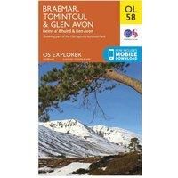 OS Explorer OL58 Braemar, Tomintoul & Glen Avon (OS Explorer Map)