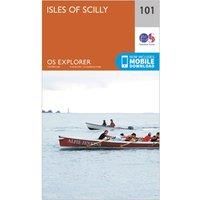 Ordnance Survey Explorer 101 Isles of Scilly Map With Digital Version, Orange