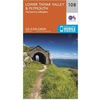 Lower Tamar Valley & Plymouth Map | Tavistock & Callington | Ordnance Survey | OS Explorer Map 108 | England | Walks | Hiking | Maps | Adventure