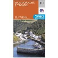Ordnance Survey Explorer 111 Bude, Boscastle & Tintagel Map With Digital Version, Orange
