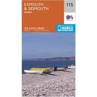 Ordnance Survey Explorer 115 Exmouth & Sidmouth Map With Digital Version, Orange/D