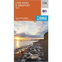 Ordnance Survey Explorer 116 Lyme Regis & Bridport Map With Digital Version, Orange/D