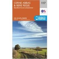 Ordnance Survey Explorer 117 Cerne Abbas & Bere Regis Map With Digital Version, Orange