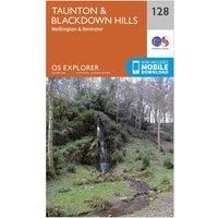 Ordnance Survey Explorer 128 Taunton & Blackdown Hills Map With Digital Version, Orange