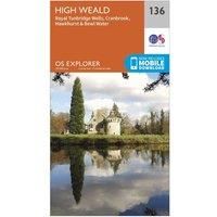 High Weald Map | Royal Tunbridge Wells, Cranbrook, Hawkhurst & Bewl Water | Ordnance Survey | OS Explorer Map 136 | England | Walks | Hiking | Maps | Adventure