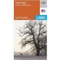 Ordnance Survey Explorer 137 Ashford Map With Digital Version, Orange