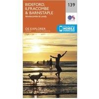 Ordnance Survey Explorer 139 Bideford, Ilfracombe & Barnstaple Map With Digital Version, Orange/D