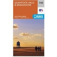 Ordnance Survey Explorer 140 Quantock Hills & Bridgwater Map With Digital Version, Orange