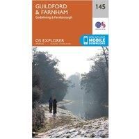 Ordnance Survey Explorer 145 Guildford & Farnham Map With Digital Version, Orange