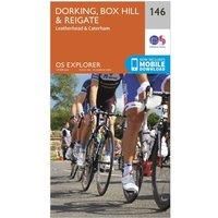 Ordnance Survey Explorer 146 Dorking, Box Hill & Reigate Map With Digital Version, Orange/D