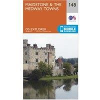 Ordnance Survey Explorer 148 Maidstone & The Medway Towns Map With Digital Version, Orange