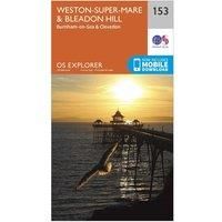 Ordnance Survey Explorer 153 Weston-Super-Mare & Bleadon Hill Map With Digital Version, Orange