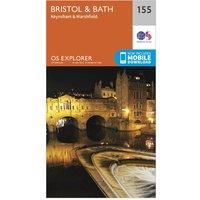 Ordnance Survey Explorer 155 Bristol & Bath Map With Digital Version, Orange/D