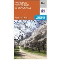 Ordnance Survey Explorer 160 Windsor, Weybridge & Bracknell Map With Digital Version, Orange
