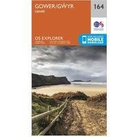 Ordnance Survey Explorer 164 Gower & Llanelli Map With Digital Version, Orange