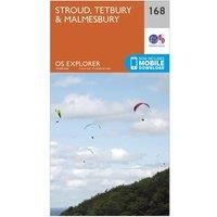 Ordnance Survey Explorer 168 Stroud, Tetbury & Malmesbury Map With Digital Version, Orange