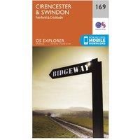 Ordnance Survey Explorer 169 Cirencester & Swindon Map With Digital Version, Orange
