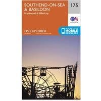 Ordnance Survey Explorer 175 Southend-on-Sea & Basildon Map With Digital Version, Orange