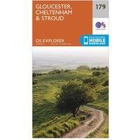 Ordnance Survey Explorer 179 Gloucester, Cheltenham & Stroud Map With Digital Version, Orange