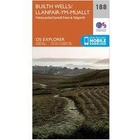 Ordnance Survey Explorer 188 Builth Wells, Paincastle & Talgarth Map With Digital Version, Orange