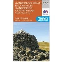 Ordnance Survey Explorer 200 Llandrindod Wells & Elan Valley & Rhayader Map With Digital Version, D/D