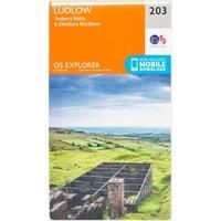 Ordnance Survey Explorer 203 Ludlow, Tenbury Wells & Cleobury Mortimer Map With Digital Version, Orange