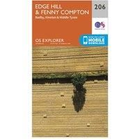 Ordnance Survey Explorer 206 Edge Hill & Fenny Compton Map With Digital Version, Orange