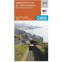 Ordnance Survey Explorer 213 Aberystwyth & Cwn Rheidol Map With Digital Version, Orange