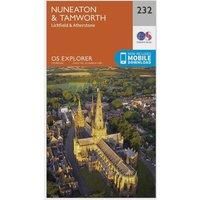 Ordnance Survey Explorer 232 Nuneaton & Tamworth Map With Digital Version, Orange