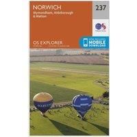 Ordnance Survey Explorer 237 Norwich Map With Digital Version, Orange