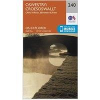 Ordnance Survey OS Explorer 240 Oswestry Map With Digital Version, Orange