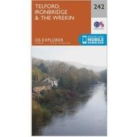 OS Explorer Map (242) Telford, Ironbridge and the Wrekin