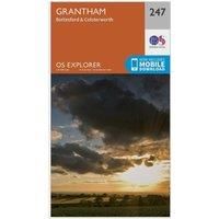 Ordnance Survey Explorer 247 Grantham Map With Digital Version, Orange