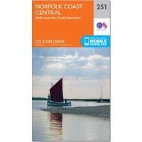Norfolk Coast Central Map | Wells-next-the-Sea & Fakenham | Ordnance Survey | OS Explorer Map 251 | England | Walks | Hiking | Maps | Adventure