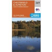 Ordnance Survey Explorer 269 Chesterfield & Alfreton Map With Digital Version, Orange