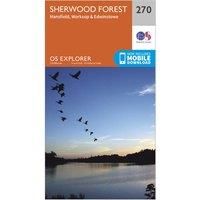 Ordnance Survey Explorer 270 Sherwood Forest Map With Digital Version, Orange/D