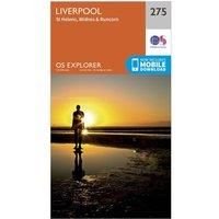 Ordnance Survey Explorer 275 Liverpool, St Helens, Widnes & Runcorn Map With Digital Version, Orange